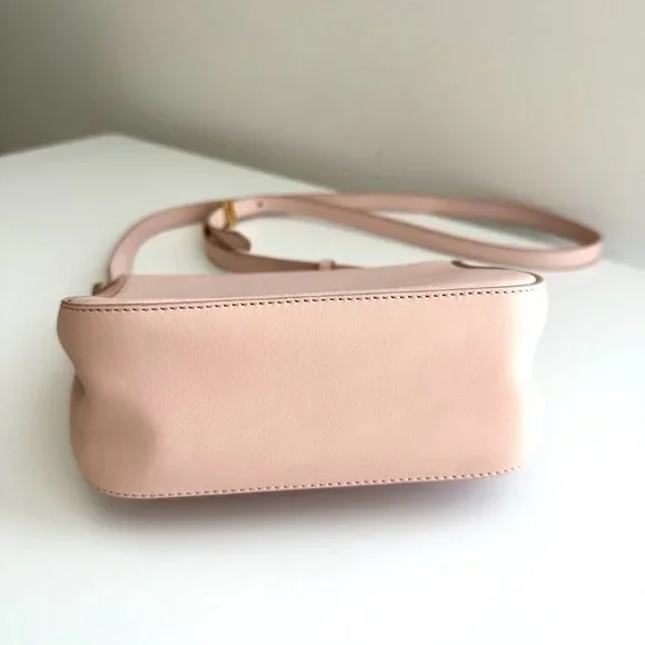 FENDI Light Pink Leather Shoulder Crossbody Bag